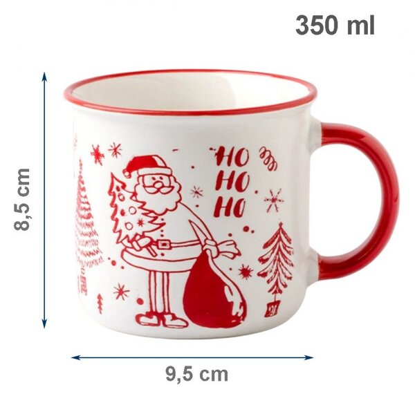 Božićna šalica – u poklon kutiji, 350 ml, bijela, KB14