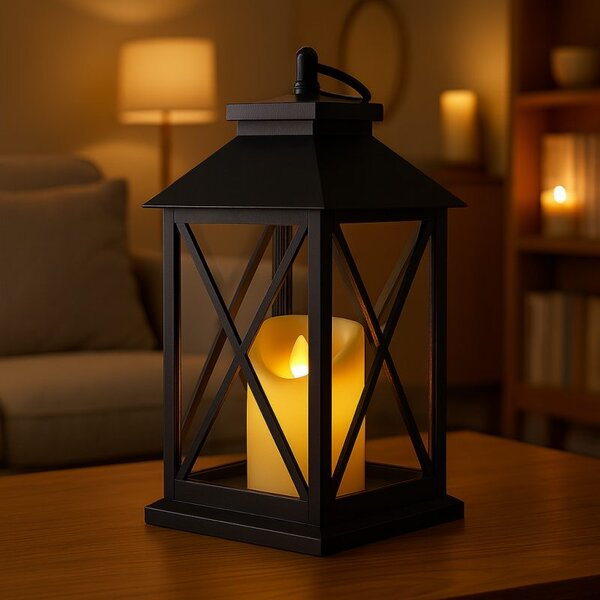 Svijećnjak – LED, 14×30 cm, bež