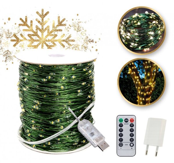 Božićne lampice – 500 LED, za unutra i van, bijele, LAMP36CB