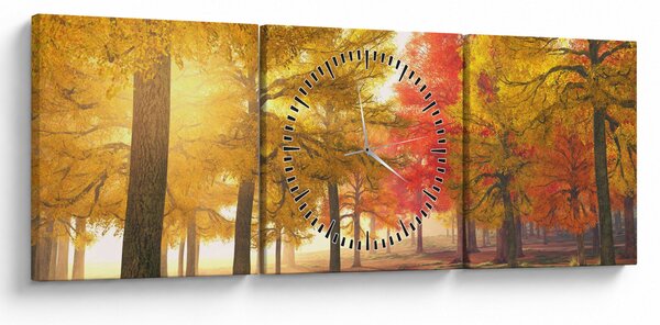 Slika jesenskog drveća (sa satom) (90x30 cm)