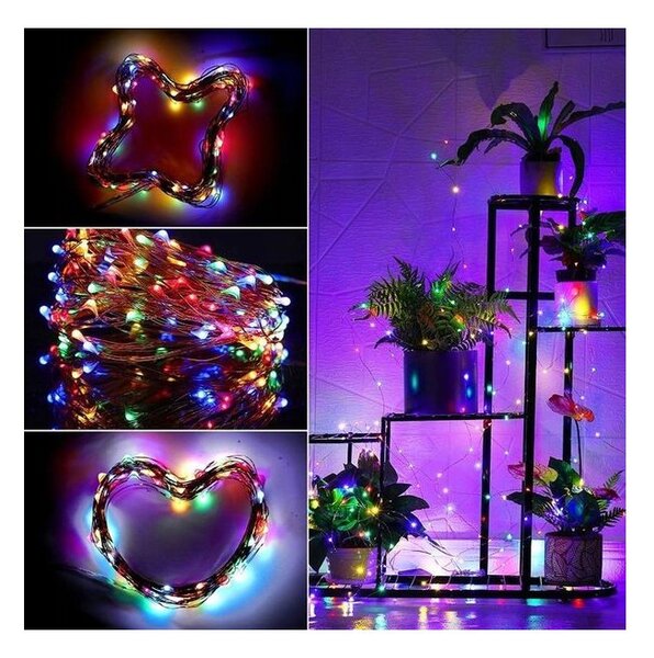 Božićne lampice – 1000 LED, za unutra i van, 9×15 cm, šarene