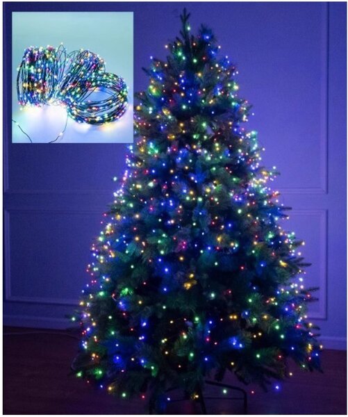 Božićne lampice – 1000 LED, za unutra i van, 9×15 cm, šarene