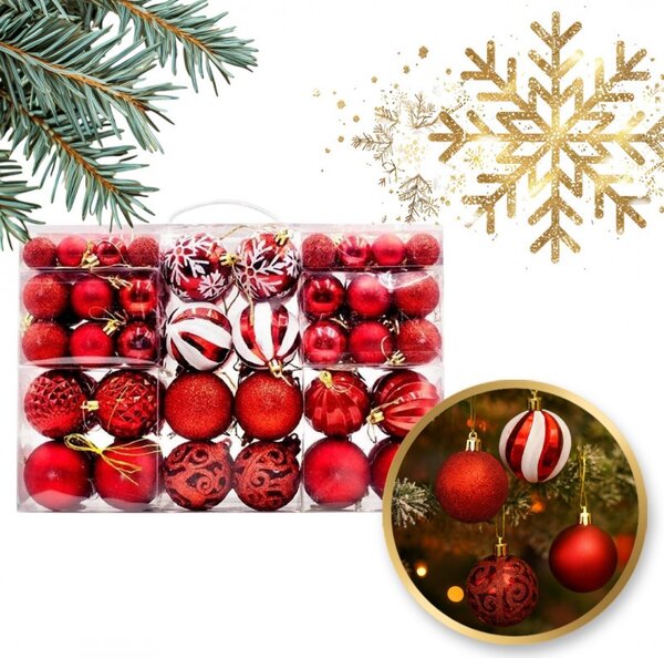 Kuglice za bor – set od 100 kom, 35×23×12 cm, bijele