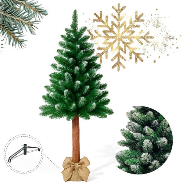 Umjetni bor – smreka na deblu, sa snijegom, 150 cm