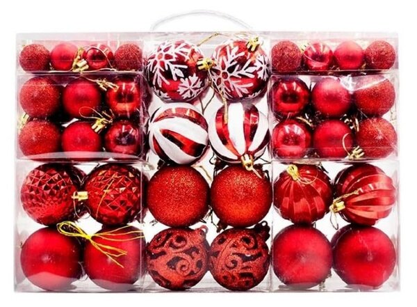 Kuglice za bor – set od 100 kom, 35×23×12 cm, bijele