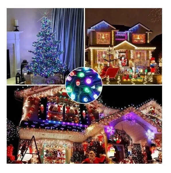 Božićne lampice – 500 LED, 1,2 m, bijele