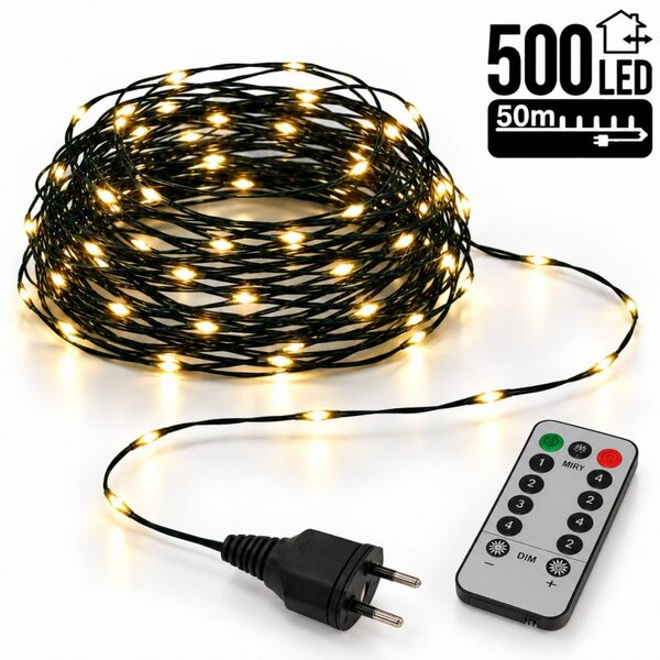 Božićne lampice – 500 LED, za unutra i van, bijele, LAMP48