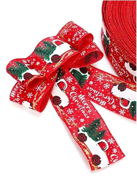 Božićna vrpca, 5 cm, bijela, KSN133