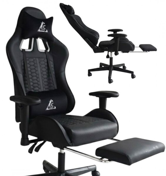 Gaming stolica – EvoChair, s masažerom, 80×29×59 cm, crna