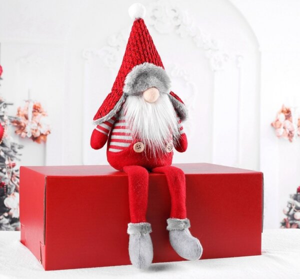 Božićna figura – patuljak od pliša, 41 cm