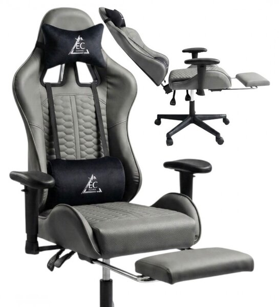 Gaming stolica – EvoChair, s masažerom, 80×29×59 cm, siva