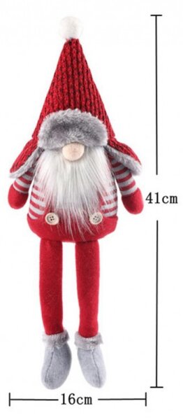 Božićna figura – patuljak od pliša, 41 cm