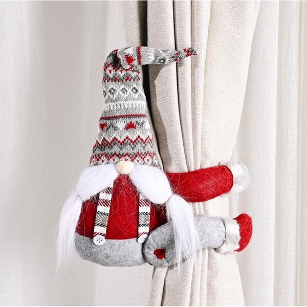 Božićna figura – Djed Božićnjak, na čičak, 38 cm