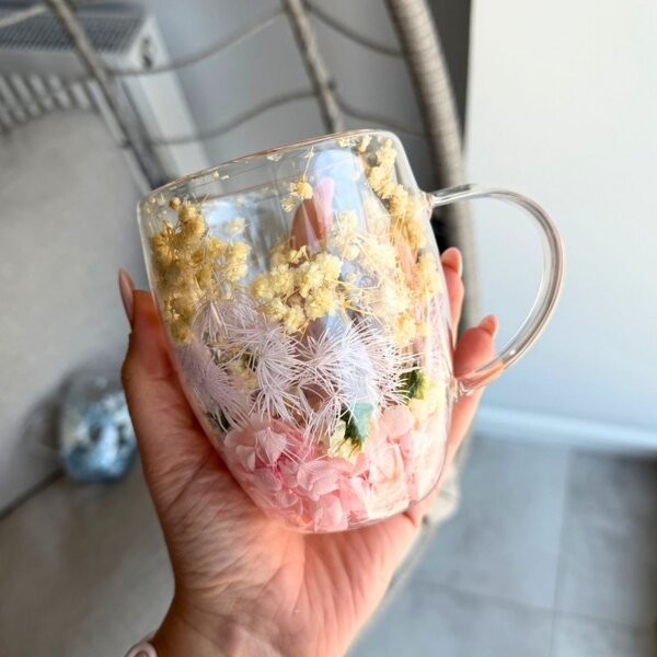 Termo čaša s cvijećem, 11,5 cm, 300 ml