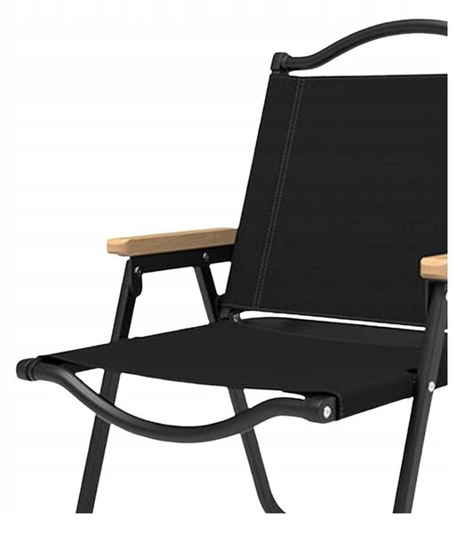 Vrtna stolica – sklopiva, 76×56×7 cm, crna