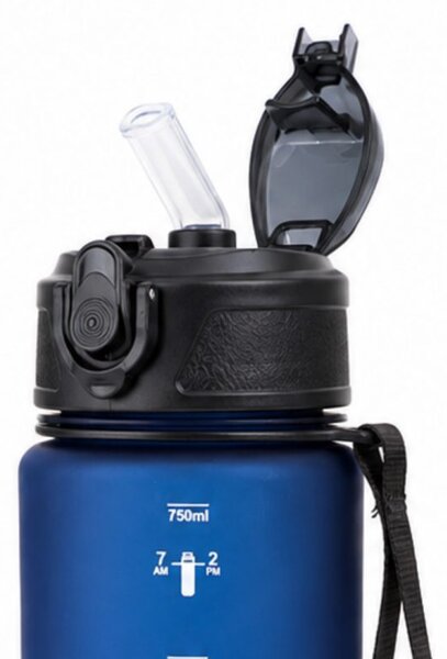 Boca za vodu – s mjerilom, 25 cm, 750 ml, plava