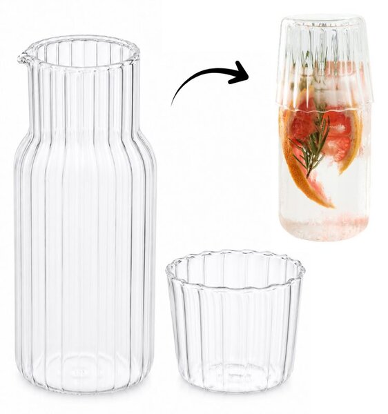 Stakleni vrč – s poklopcem, 510 ml