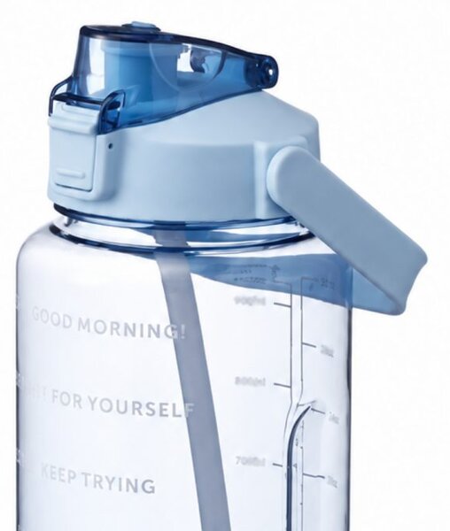 Boca za vodu – s mjerilom, 11 cm, 2000 ml, plava