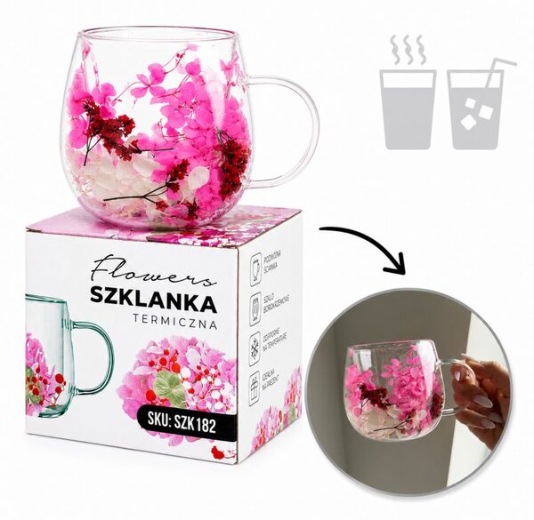 Termo čaša s cvijećem, 300 ml, SZK182