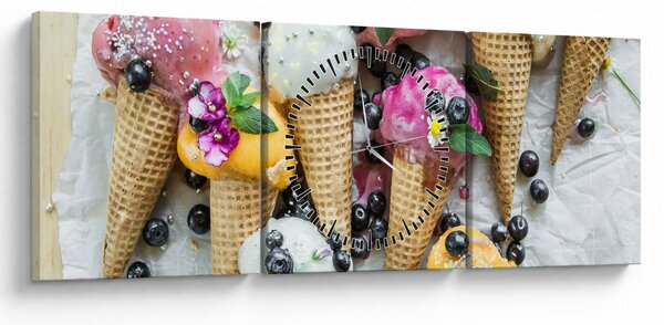 Slika sa sladoledom (sa satom) (90x30 cm)