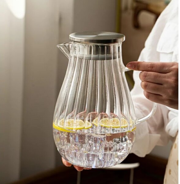 Stakleni vrč – s poklopcem, 1700 ml