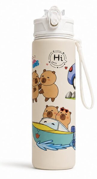 Dječja boca za vodu – sa slamkom, 25,5 cm, 800 ml, BD67