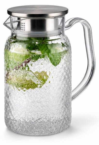 Stakleni vrč – s poklopcem, 20,9 cm, 1000 ml