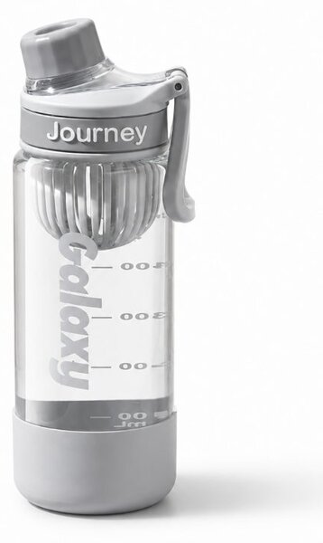 Boca za vodu – s ručkom, s mjerilom, 8 cm, 800 ml, siva