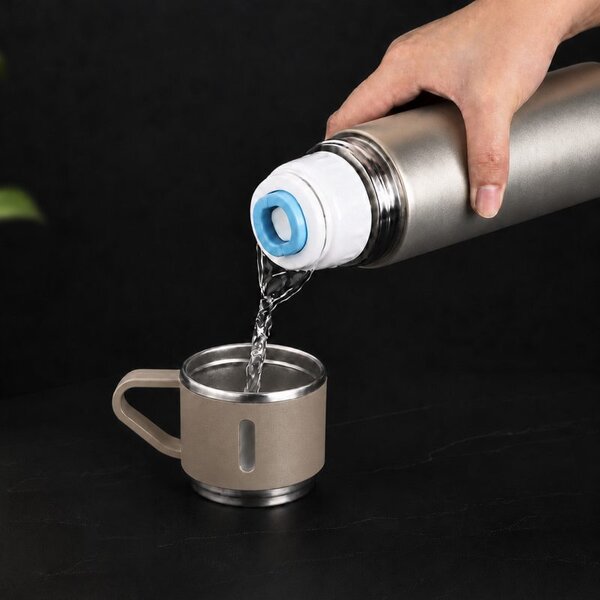 Termos šalica – čelik, 500 ml, bež