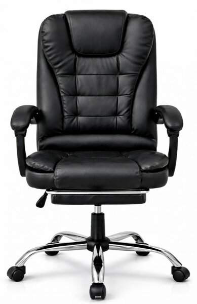Uredska stolica – Boss, s naslonom za noge, 68×58×34 cm, crna