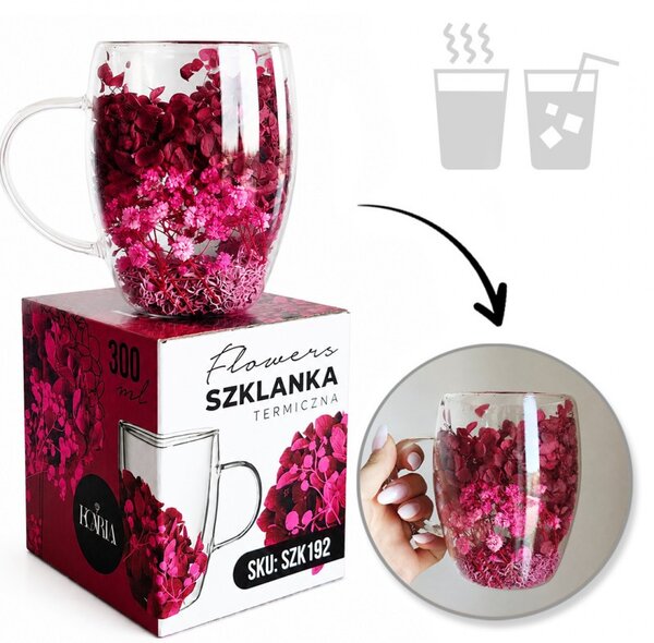 Termo čaša s cvijećem, 300 ml, SZK192