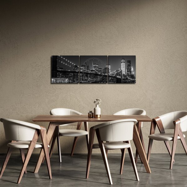 Slika Brooklynskog mosta u New Yorku (sa satom) (90x30 cm)