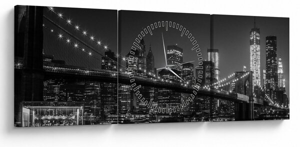 Slika Brooklynskog mosta u New Yorku (sa satom) (90x30 cm)