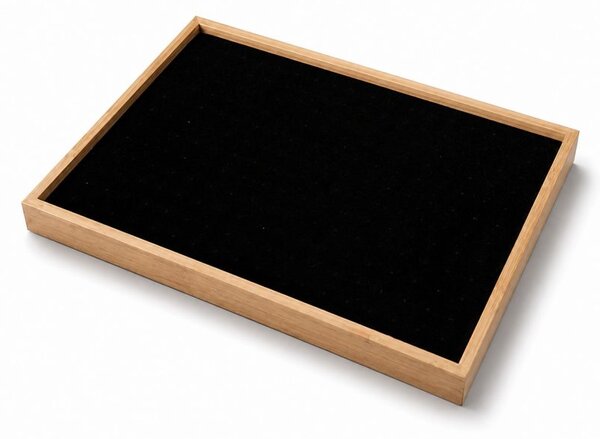 Stalak za nakit – eko koža, 35,5×24,5×3,2 cm, crni
