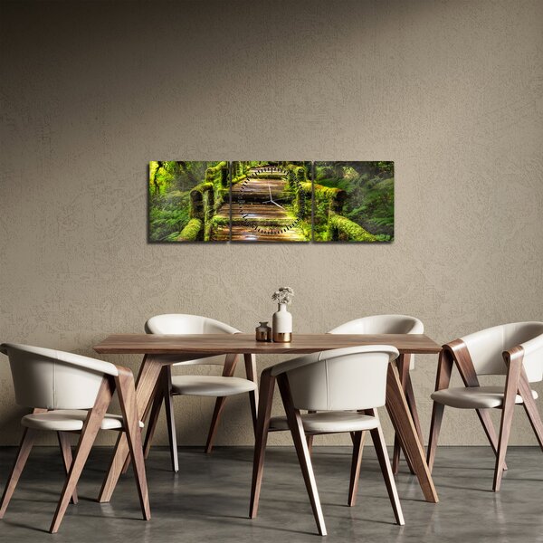 Slika stepenica u prašumi (sa satom) (90x30 cm)