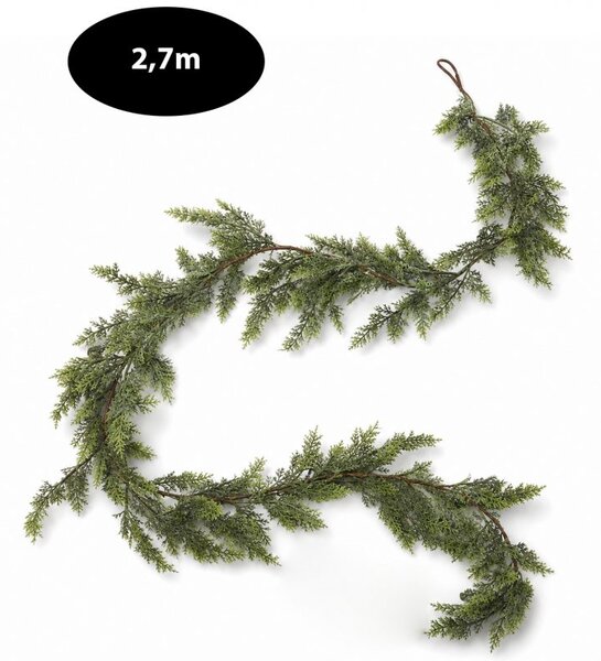 Božićna girlanda, 270 cm, zelena, WSN33