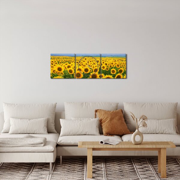 Slika polja suncokreta (sa satom) (90x30 cm)