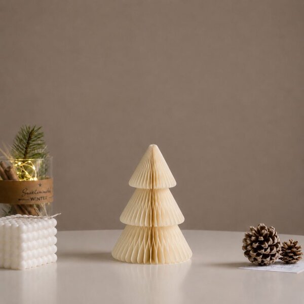Božićna figura – sklopiva, 20 cm, bež