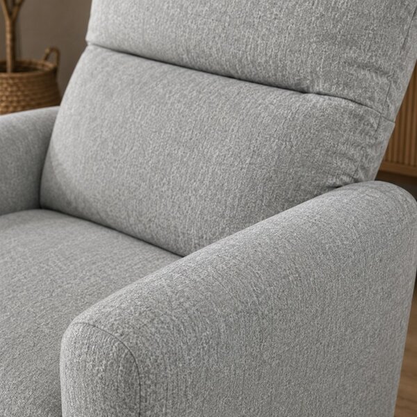 Fotelja – s naslonom za noge, 53 cm, siva