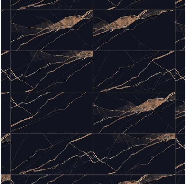 Mexen Fossil Crni granit glazirana rekt. G1, podno-zidna pločica 120 x 60 cm, visok sjaj - TL213-120-060-00