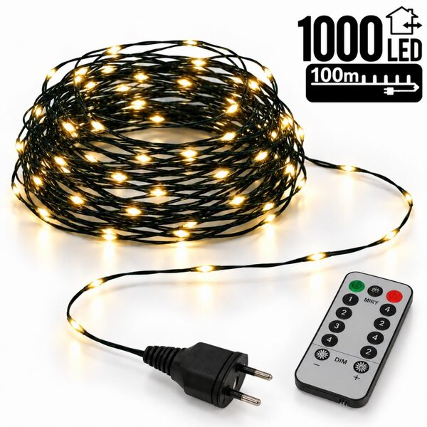 Božićne lampice – 1000 LED, za unutra i van, 9×15 cm, bijele, LAMP49