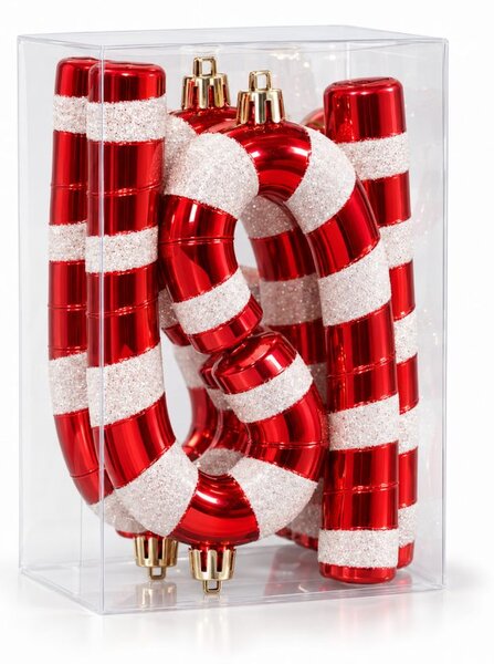 Kuglice za bor – set od 4 kom, 7×14 cm, bijele