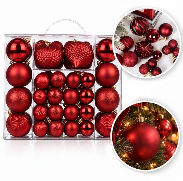 Kuglice za bor – set od 48 kom, 8 cm