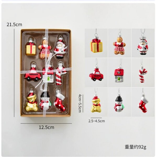 Kuglice za bor – set od 9 kom, 21,5 cm