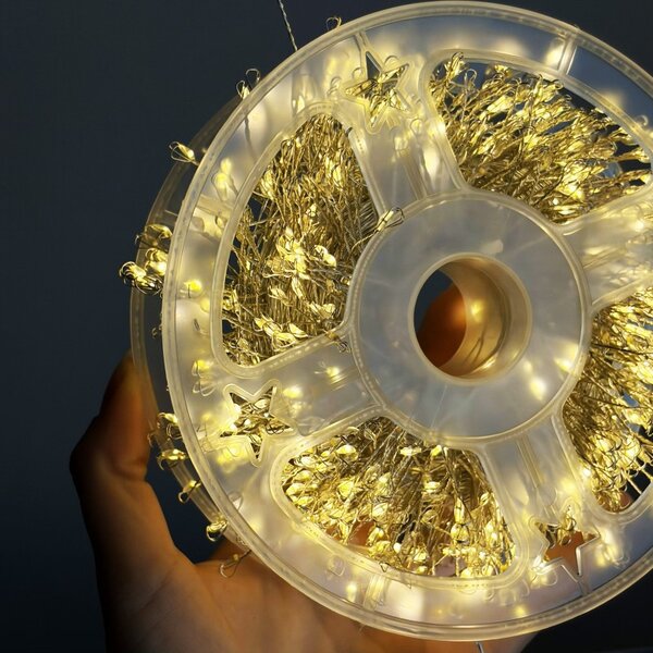 Božićne lampice – 900 LED, za unutra i van, 19,7×15×5 cm, bijele