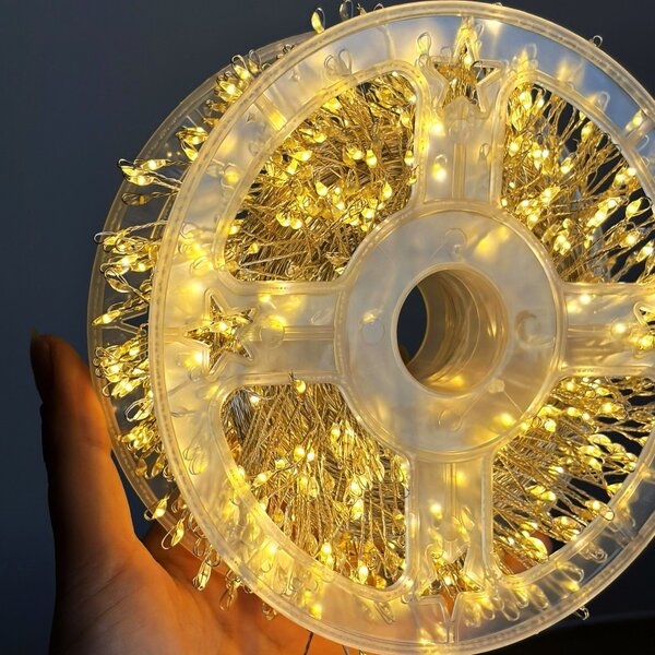 Božićne lampice – 1000 LED, za unutra i van, 19,7×15×5 cm, bijele