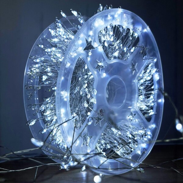 Božićne lampice – 900 LED, za unutra i van, 19,7×15×5 cm, bijele, LAMP67