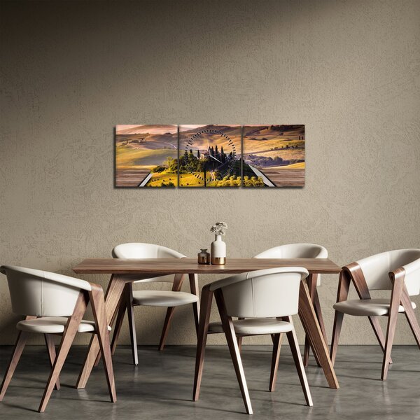 Slika krajolika u knjizi (sa satom) (90x30 cm)