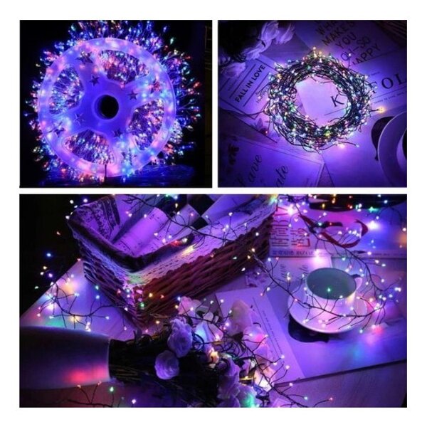 Božićne lampice – 900 LED, za unutra i van, 19,7×15×5 cm, šarene