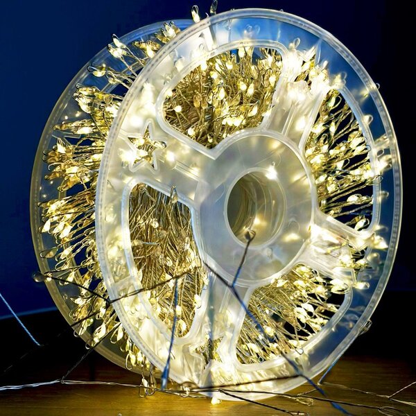 Božićne lampice – 1000 LED, za unutra i van, 19,7×15×5 cm, bijele